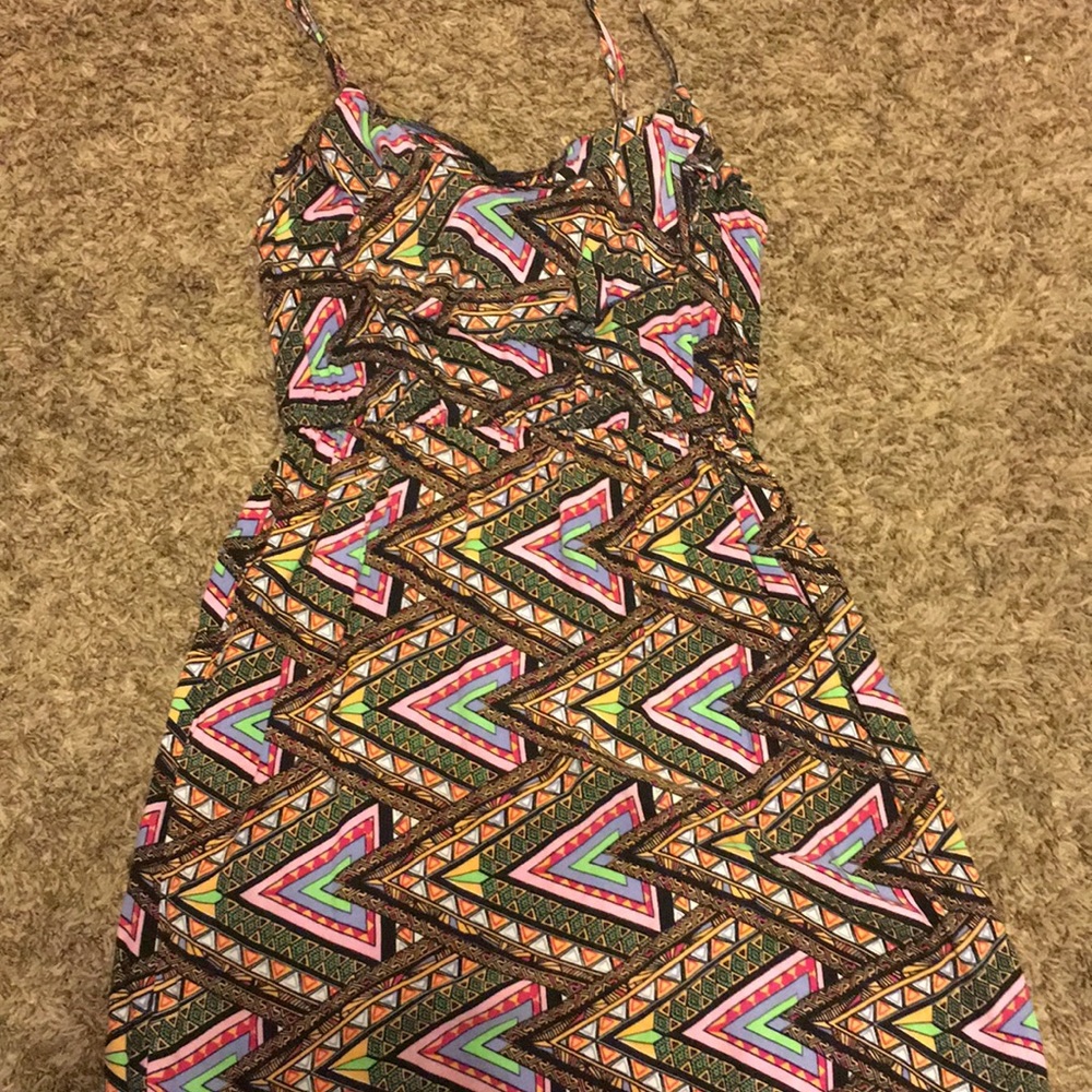 Aztec spaghetti strap dress